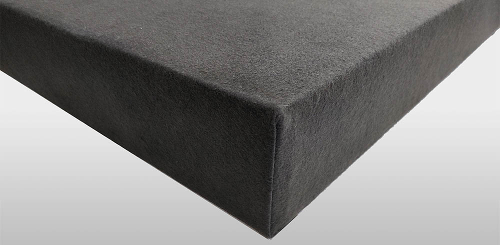 Ljudabsorbent Vägg detalj av sida.
